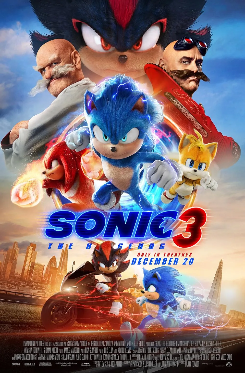 فیلم سونیک خارپشت سه (Sonic the Hedgehog 3 2024)