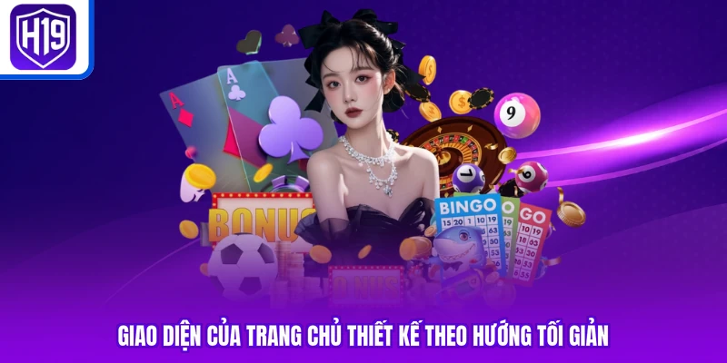 Giao diện của trang chủ thiết kế theo hướng tối giản
